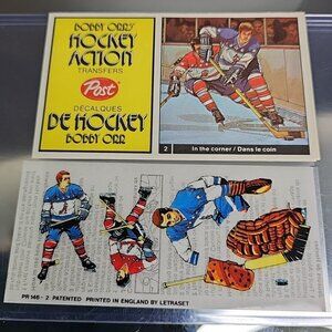 1972-73 POST ACTION TRANSFER #2 DALE TALLON RED BERENSON Bobby Orr Letraset UK
